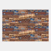 父の日の弓のネクタイ、グラス&口ひげラッピング ラッピングペーパーシート (正面)