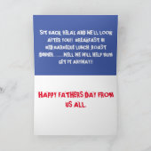 父の日の引用文子リラックスどもから私たち救済は カード (内部)