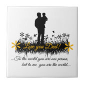 父の日の引用文 タイル (正面)