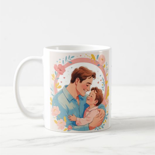 父の日の心と感謝 コーヒーマグカップ (左)