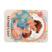 父の日の心と感謝 マグネット (横)