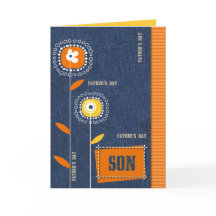 父の日の息子のために。デニムパターン