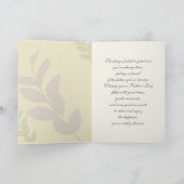 父の日の息子のために。リーフエレガントパターン カード (内部)