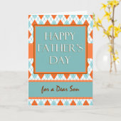 父の日の息子のためのダイヤモンドアーガイルデザイン カード (黄色い花)