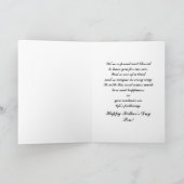 父の日の息子-抽象的な正方形 カード (内部)