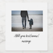 父の日の息子 父 お父さん 写真を追加 テキスト お父さん GIF ワインラベル (シングルラベル)