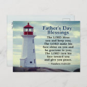 父の日の恵みナンバーズ6:24灯台 ポストカード (正面/裏面)