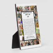 父の日の感謝 | 父の日 22枚の写真のコラージュ フォトプラーク (側面)
