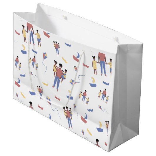 父の日の抱き枕 ラージペーパーバッグ (正面アングル)