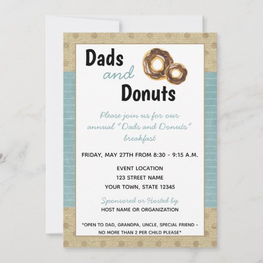 父の日の招待状 招待状 (正面)