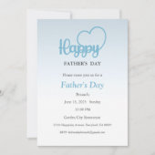 父の日の招待状、父の日のブランチ昼食 招待状 (正面)