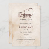 父の日の招待状、父の日の朝食ランチ 招待状 (正面/裏面)