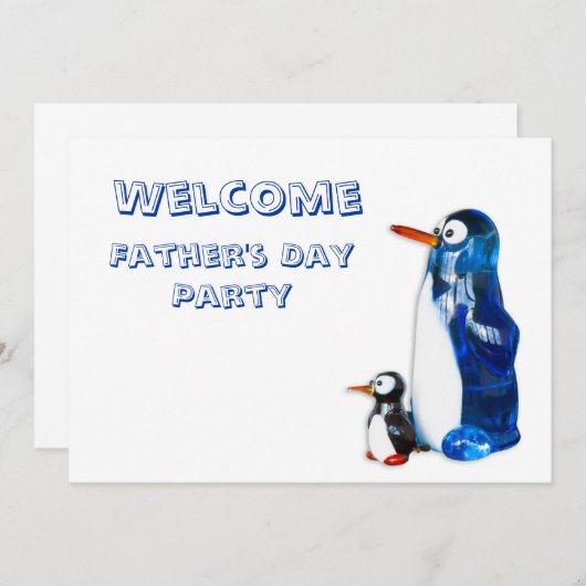 父の日の招待 招待状 (正面/裏面)