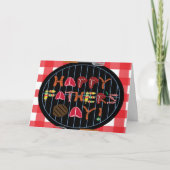 父の日の挨拶状を焼くこと カード (正面)