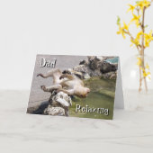 父の日の挨拶状 カード (黄色い花)