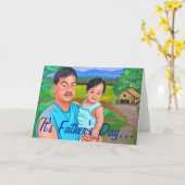 父の日の挨拶状 カード (黄色い花)