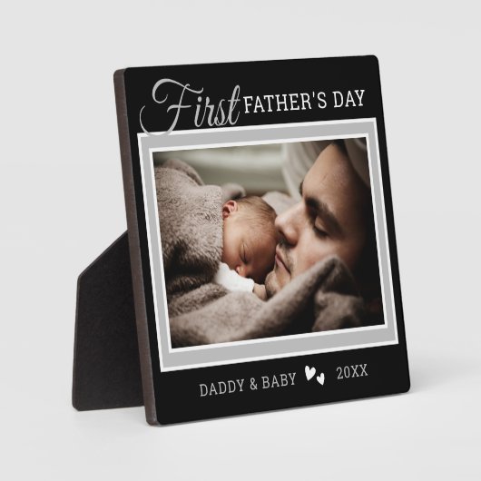 父の日の新しい父のフォトブラック フォトプラーク (正面)