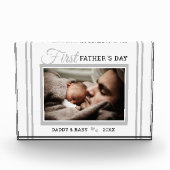 父の日の新しい父のホワイトフォトブロック フォトブロック (正面)