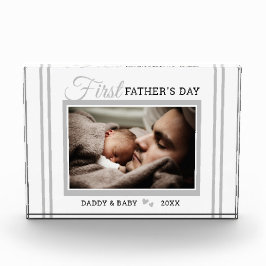 父の日の新しい父のホワイトフォトブロック フォトブロック