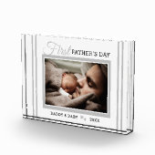 父の日の新しい父のホワイトフォトブロック フォトブロック (右)