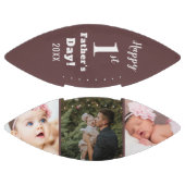 父の日の新しい父の日3フォトコラージュブラウン アメリカンフットボール (パネル)