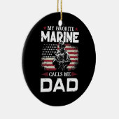 父の日の旗私の海洋は私お気に入りのをパパと呼ぶ セラミックオーナメント (右)