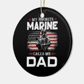 父の日の旗私の海洋は私お気に入りのをパパと呼ぶ セラミックオーナメント (左)
