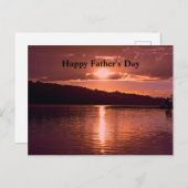父の日の日没の写真 ポストカード (正面/裏面)
