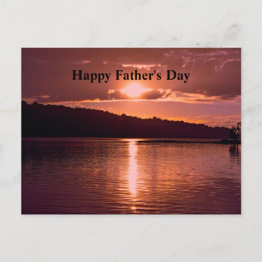 父の日の日没の写真 ポストカード (正面)