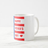 父の日の星とストライプ コーヒーマグカップ (正面右)