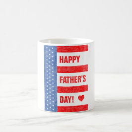 父の日の星とストライプ コーヒーマグカップ