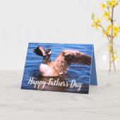 父の日の最も最高のなパパのカナダの幸せなガチョウ カード (黄色い花)