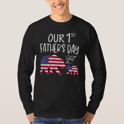 父の日の最初のアメリカンベア父のD Tシャツ (正面)