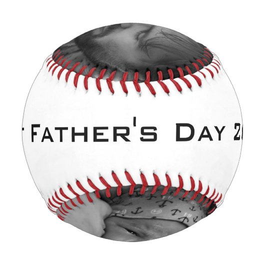 父の日の最初のカスタム写真2 野球ボール (裏面)