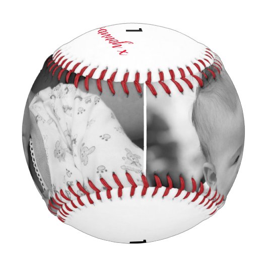 父の日の最初のカスタム写真2 野球ボール (正面)