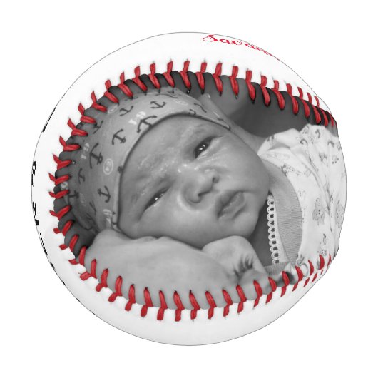 父の日の最初のカスタム写真2 野球ボール (正面左)