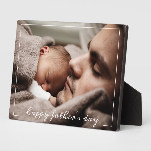 父の日の最初のカスタム写真 フォトプラーク (側面)