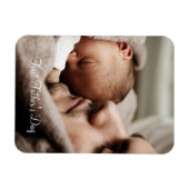 父の日の最初のカスタム写真 マグネット (横)