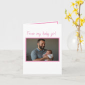 父の日の最初の娘 手作りのグリーティングカード カード (黄色い花)