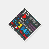 父の日の最高のパパことわざ スタンダードカクテルナプキン (角)