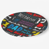 父の日の最高のパパことわざ ペーパープレート (アングル)