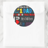 父の日の最高のパパことわざ ラウンドシール (バッグ)