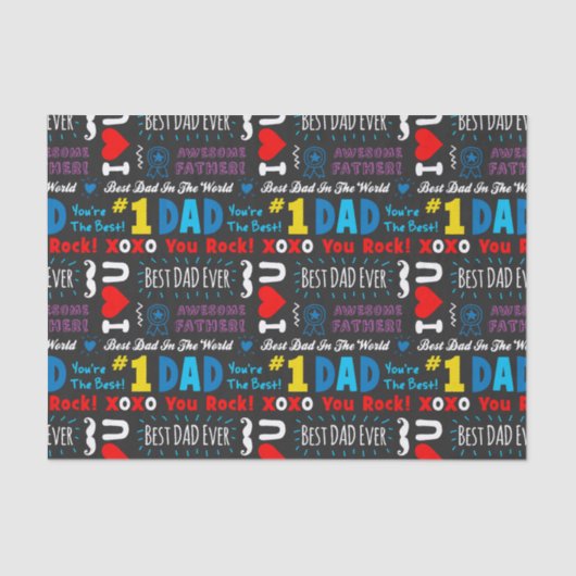 父の日の最高のパパことわざ 薄葉紙 (正面)