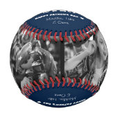 父の日の最高のパパの写真パーソナライズされた 野球ボール (正面)