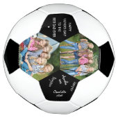 父の日の最高のパパは過去2枚の写真に署名 サッカーボール (回転)