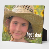 父の日の最高のパパエバーカスタムフォト フォトプラーク (側面)