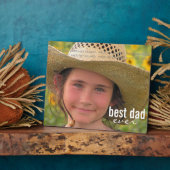 父の日の最高のパパエバーカスタムフォト フォトプラーク (側面)