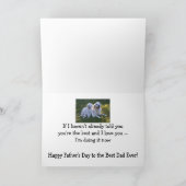 父の日の最高のパパーバーゴールデンレトリバードッグ カード (内部)