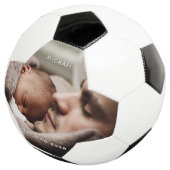父の日の最高のパパ写真カスタムのメカスタムッセージ サッカーボール (3/4)