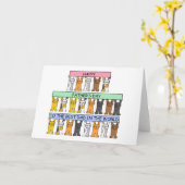 父の日の最高のパパ猫 カード (黄色い花)